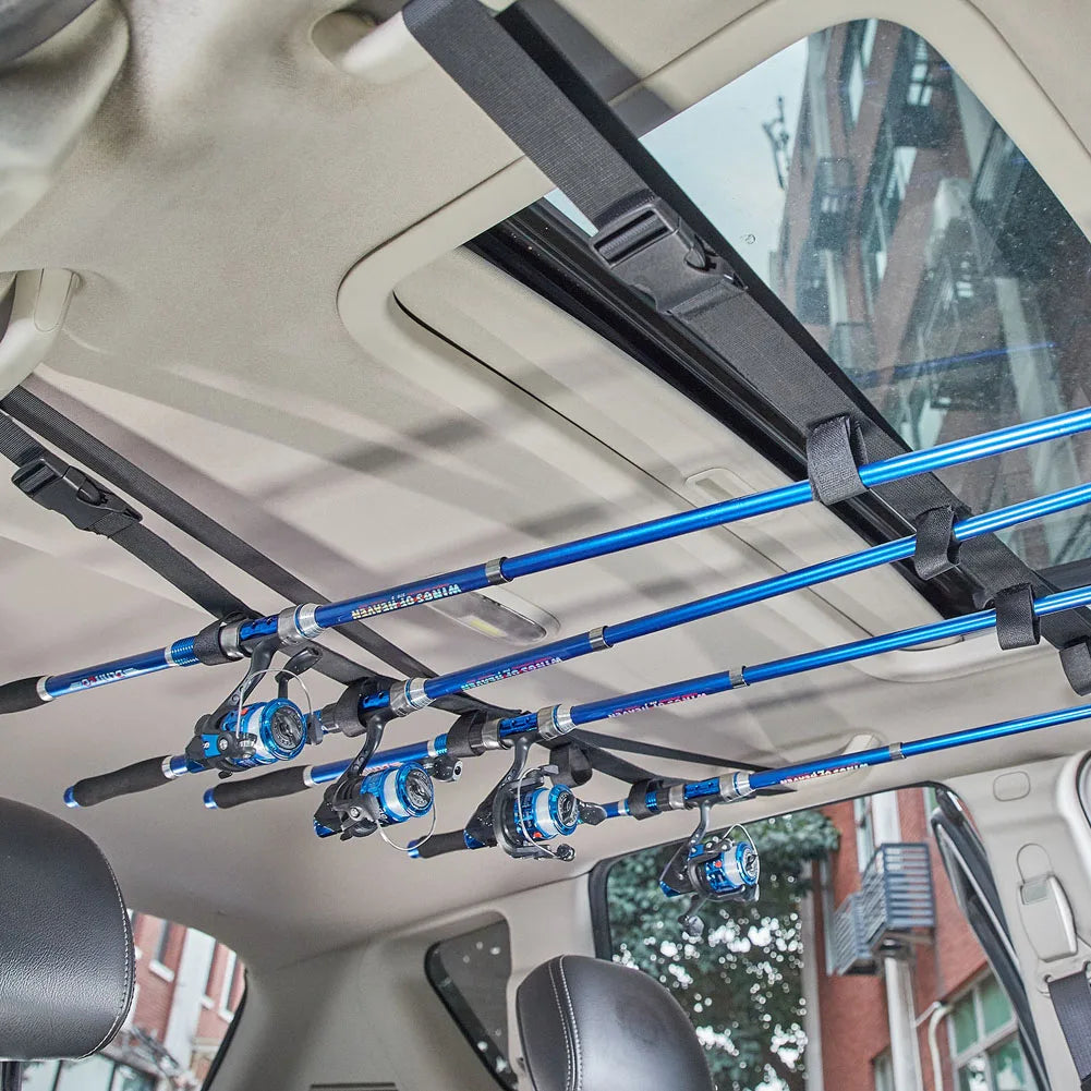 Apwikoger Vehicle Fishing Rod Carrier Strap Holder Secure