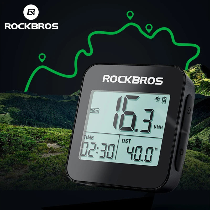 RockBros GPS Bike Computer Waterproof Wireless Speedometer