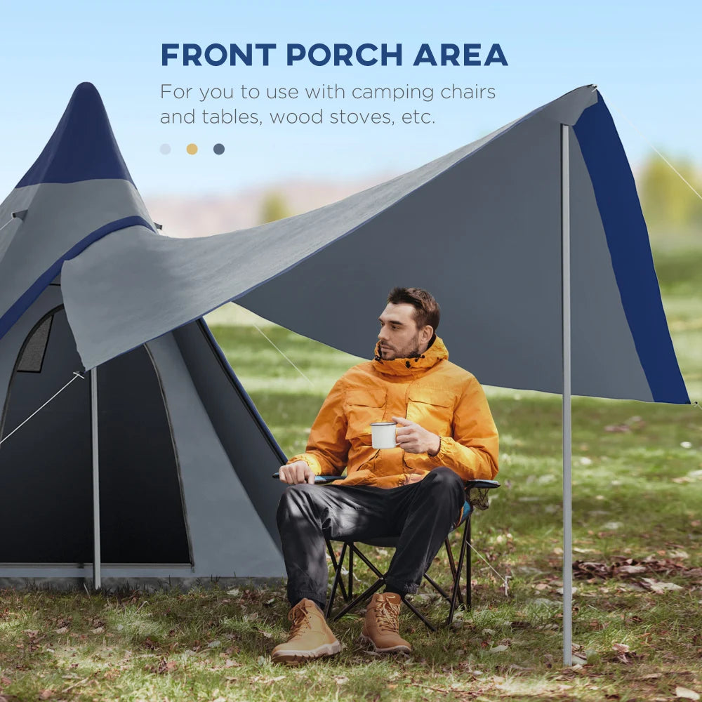 Pro Gear Sporting Goods Waterproof Teepee Tent Quick Setup