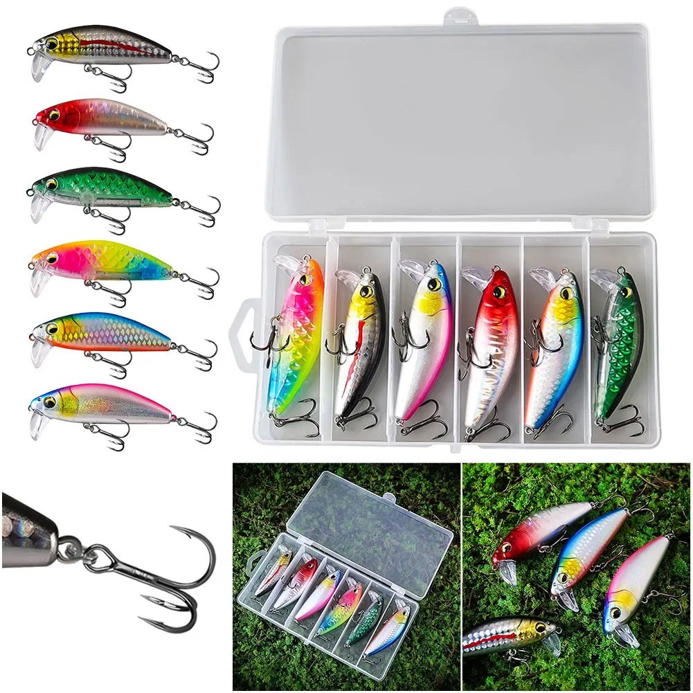 Artificial Crankbait Wobbler Lures With 3D Eyes For Bass