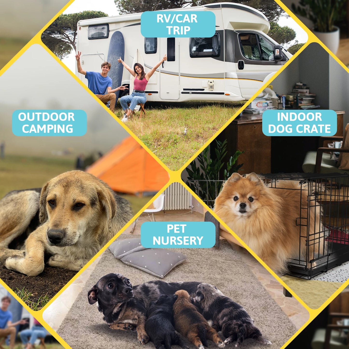 KingCamp Dog Tent Playpen Portable Pop Up Kennel Indoor