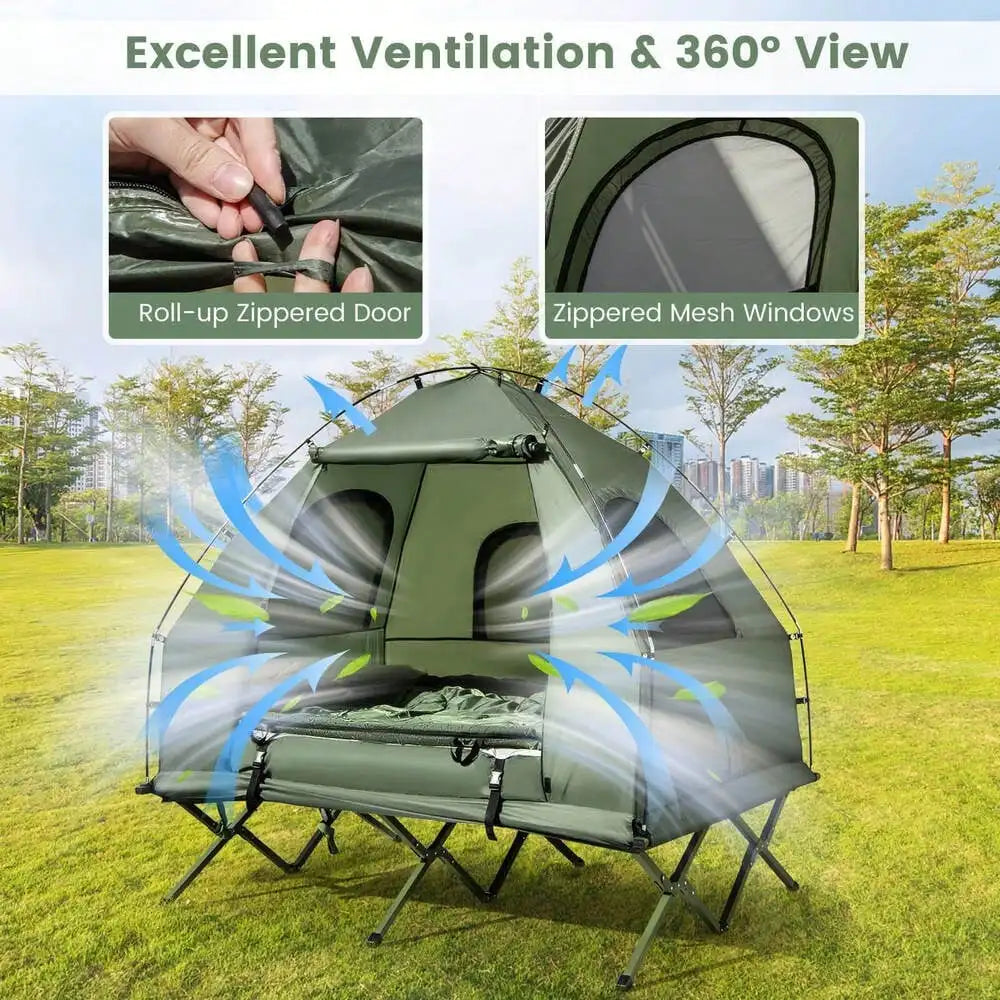 Pro Gear Sporting Goods PopUp Tent Camping Cot Air Mattress
