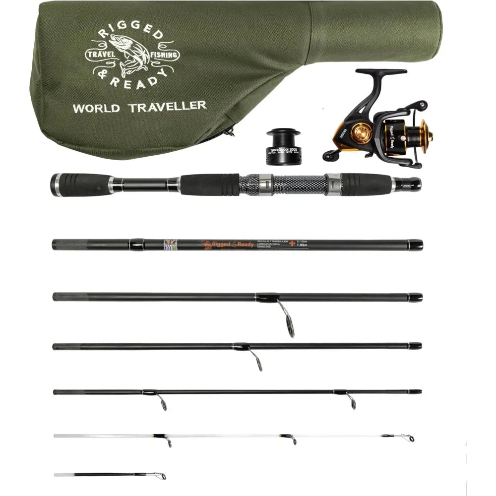 Compact Travel Fishing Rod Reel And Case Combo For Anglers