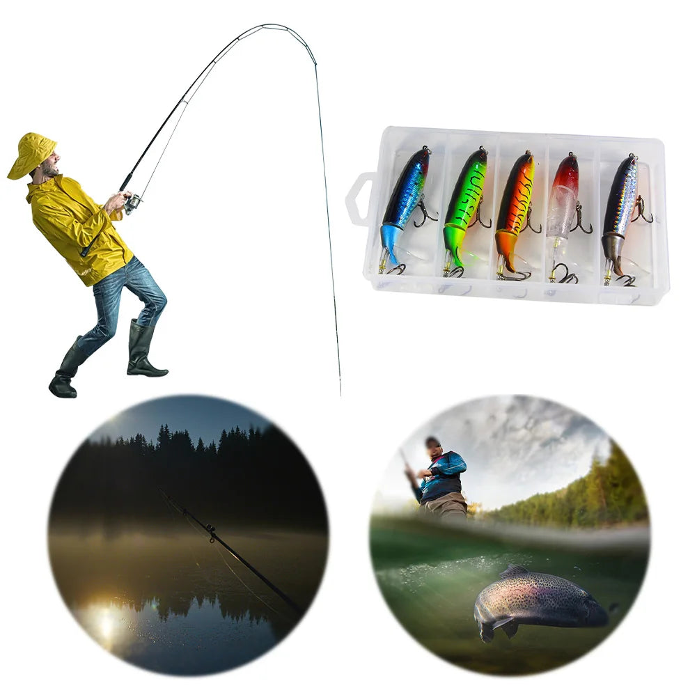 Hard Crankbait Wobbler Whopper Popper Fishing Lures Set