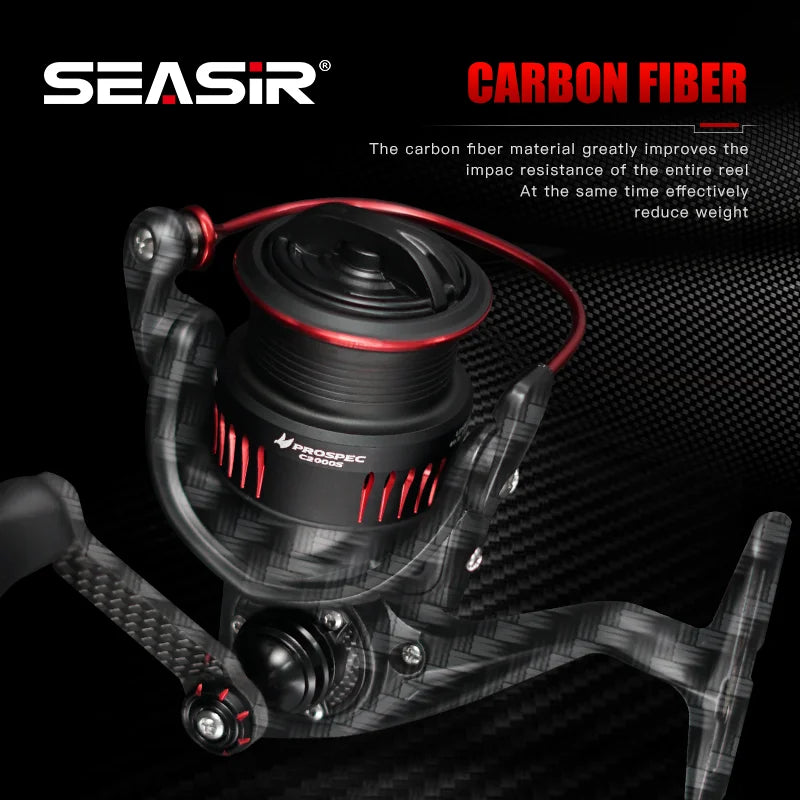 SeaSir P Series Ultralight Spinning Reel Carbon 8 1BB 9Kg