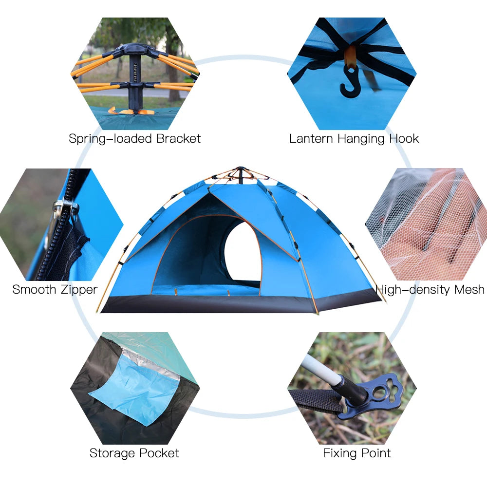 LIXADA Pop Up Tent Water Resistant Portable Camping Shelter