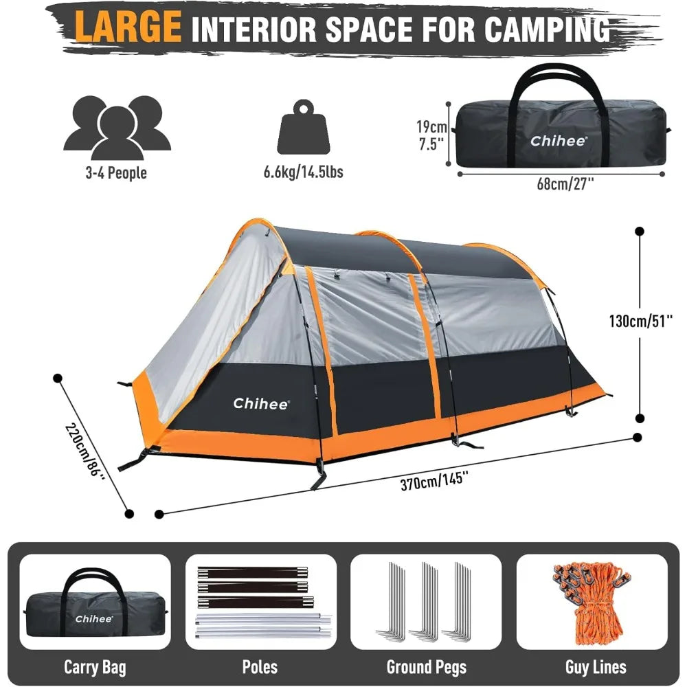 Pro Gear Sporting Goods Tunnel Tent 4 Person Family Shelter
