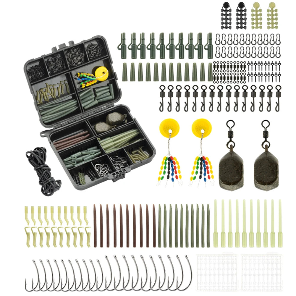 Carp Fishing Terminal Rig Accessories Set Clips Swivels