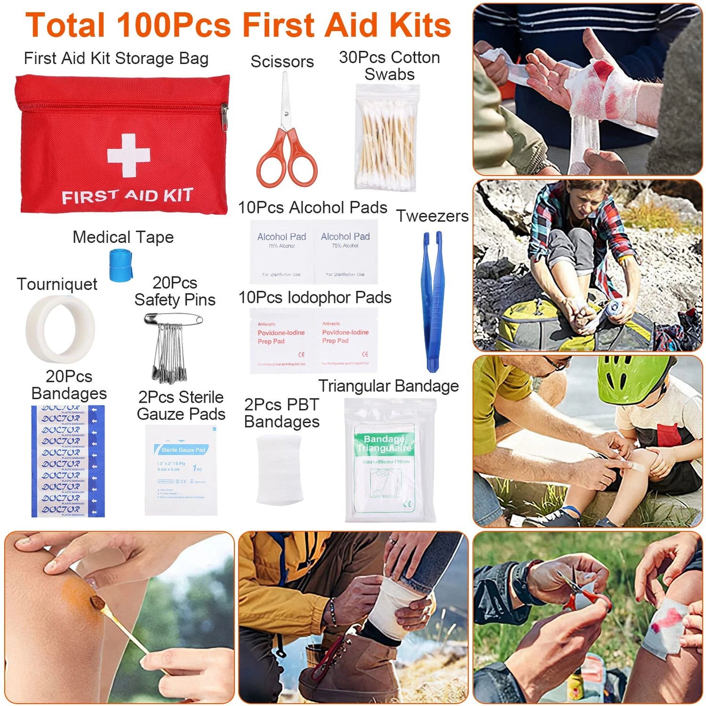 AUKYGGUS 125 In 1 Emergency Survival First Aid Outdoor Kit