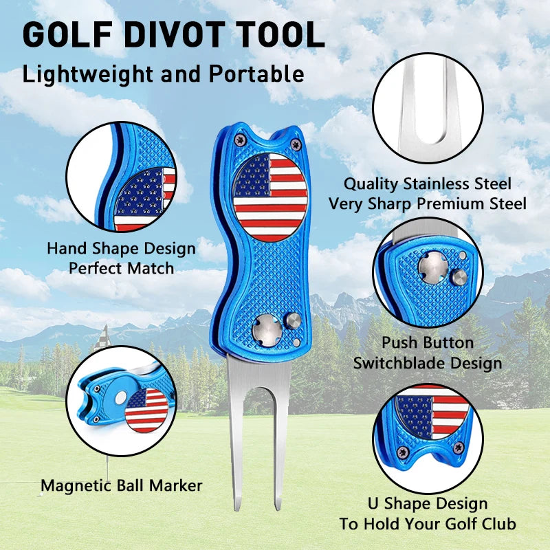 Hign-concerned Golf Divot Tool and Ball Marker Switchblade