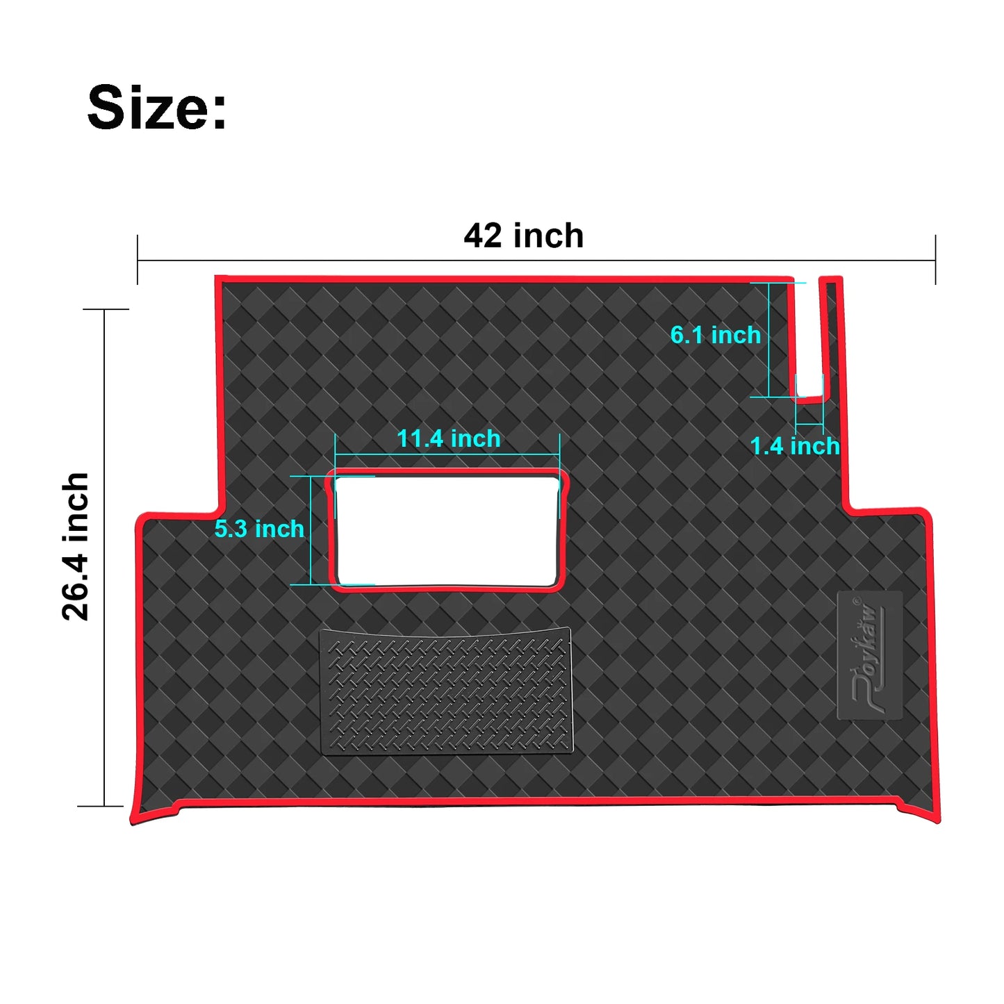 Roykaw Golf Cart Floor Mat Full Coverage For Club Car