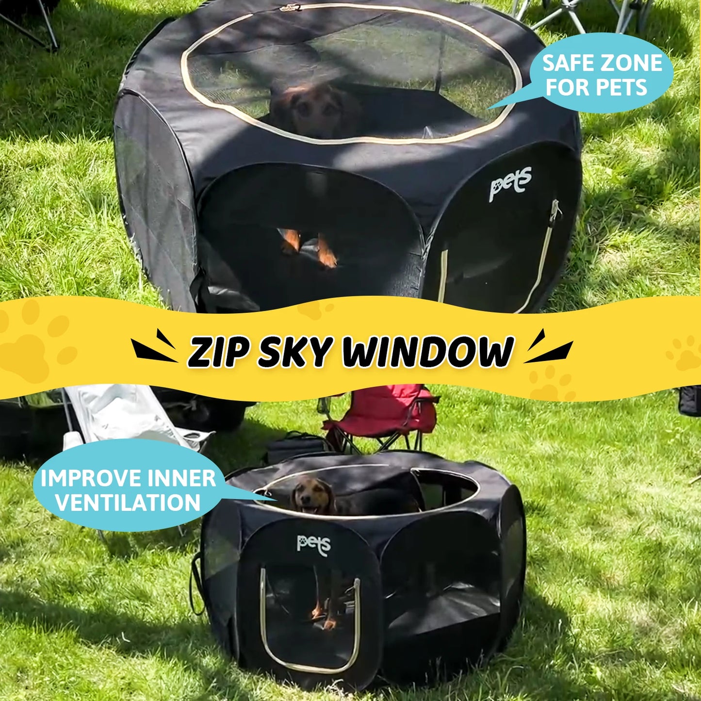 KingCamp Dog Tent Playpen Portable Pop Up Kennel Indoor