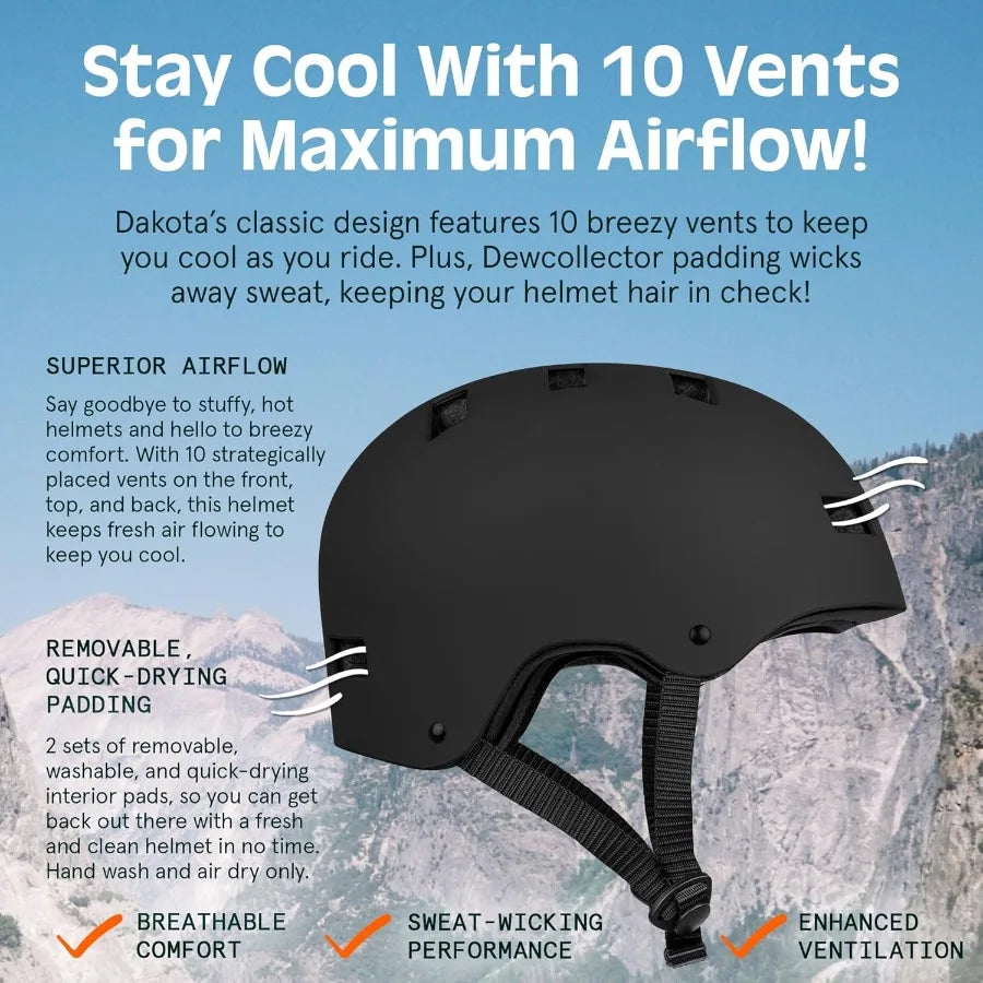 Highconcerned Retrospec Dakota Adult Bike Helmet MultiSport Protection For BMX Skating