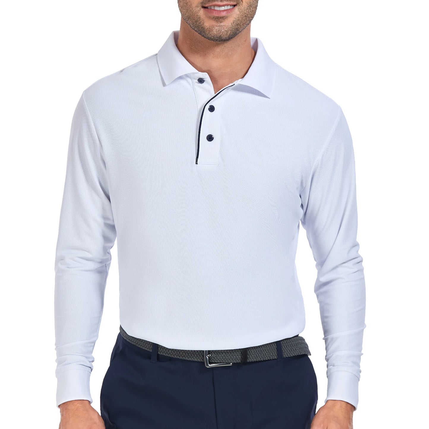 Hign-concerned Mens Dry Fit Long Sleeve Wicking Shirt