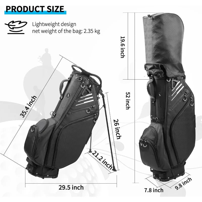 Pro Gear Sporting Goods Waterproof Golf Stand Bag 14 Way