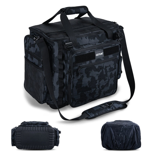 Goture Fishing Tackle Backpack With Rod Holder Waterproof