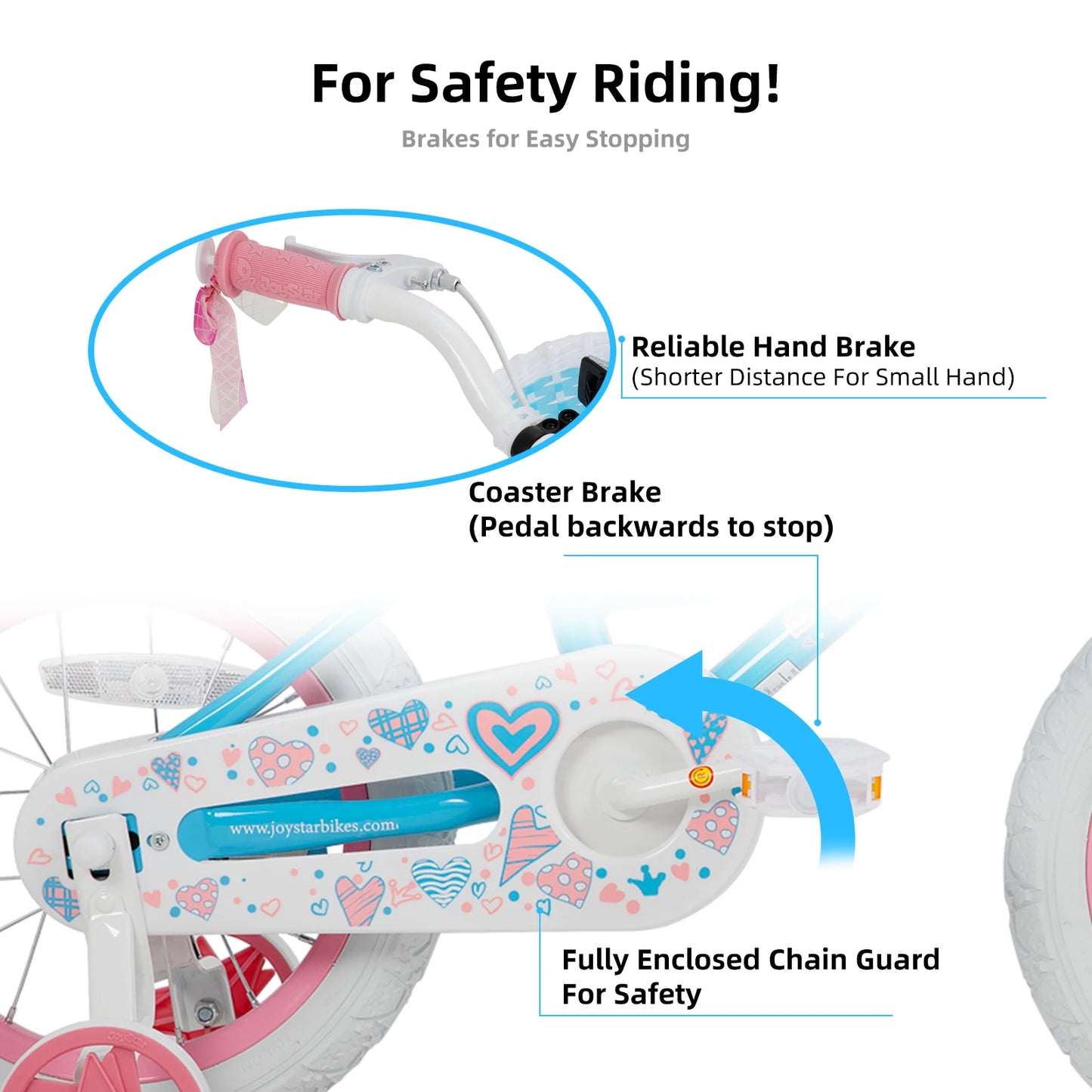 Joystar Girls Bike With Basket And Training Wheels