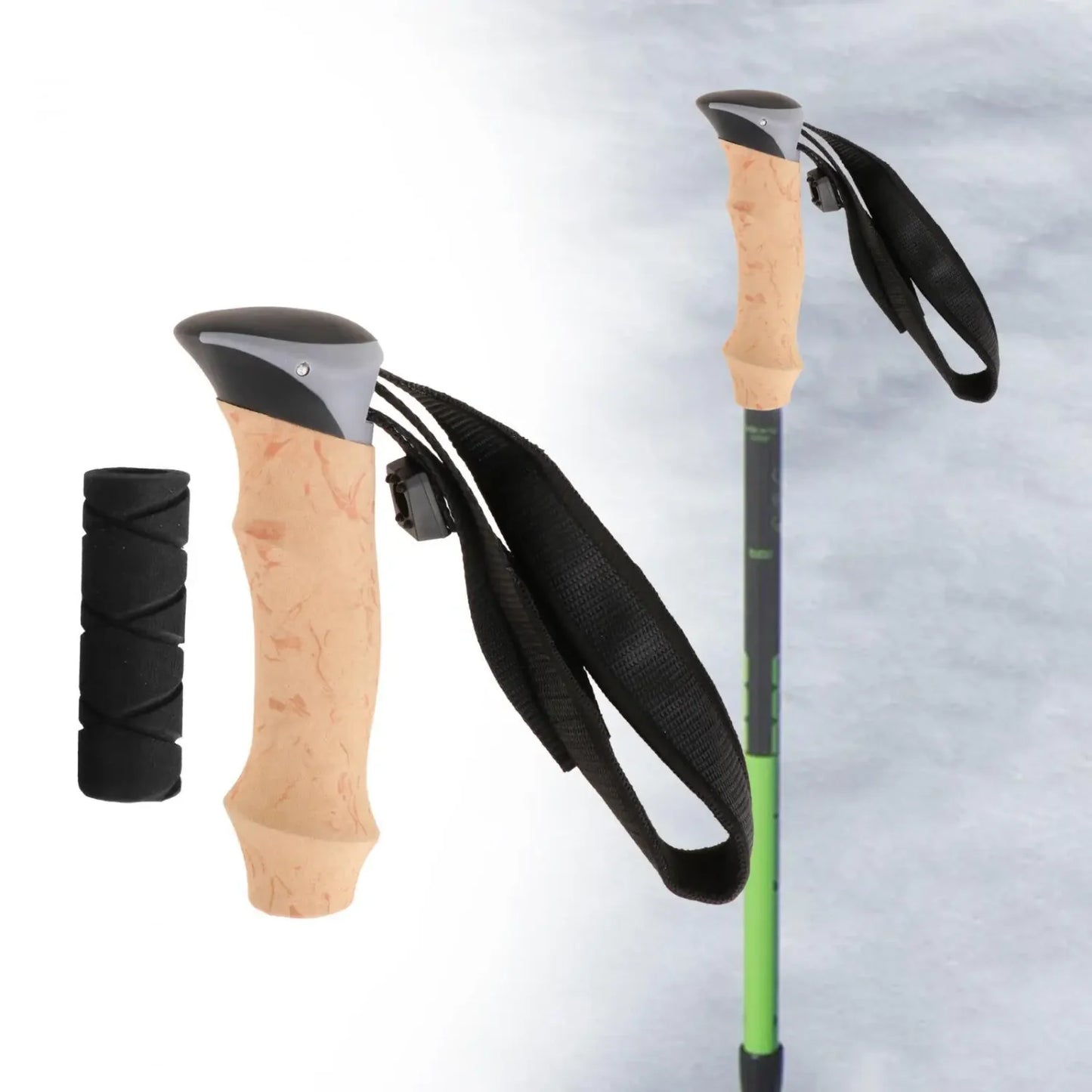 LISM Trekking Pole Handle Anti Slip Walking Cane Grip