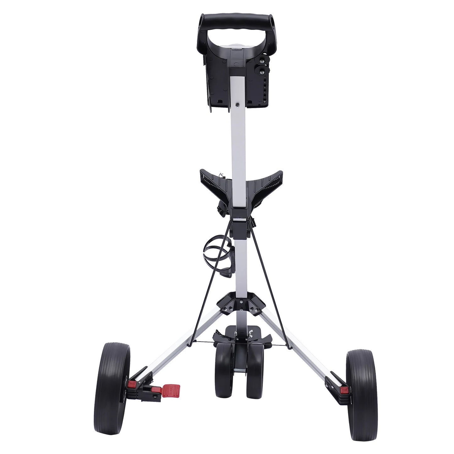 3 Wheel Golf Push Cart Portable Foldable With Bottle Holder