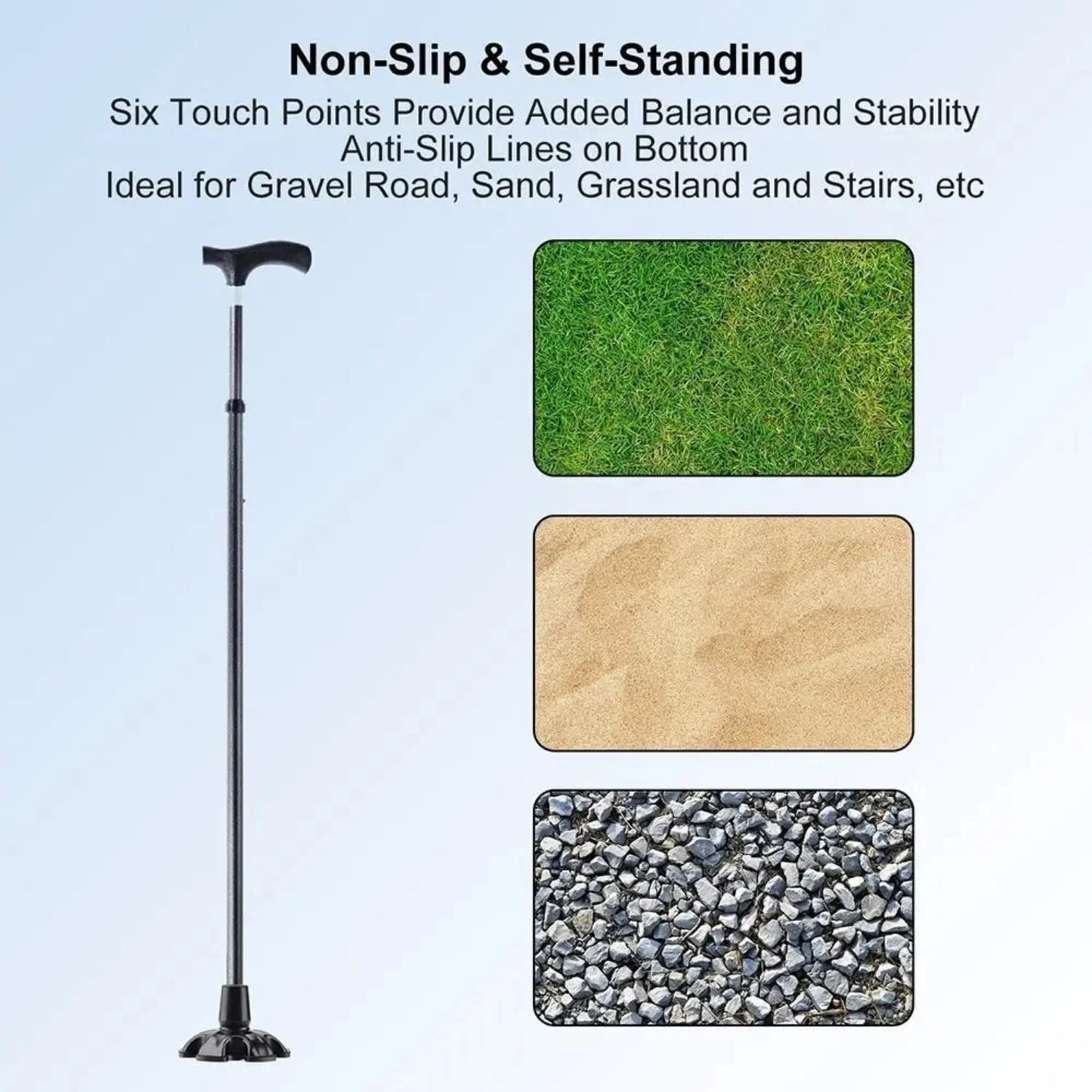 Pro Gear Sporting Goods Four Leg Walking Cane Tripod Stand