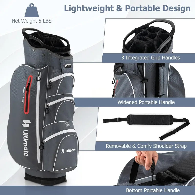 Pro Gear Sporting Goods Tangkula 15 Way Golf Cart Bag