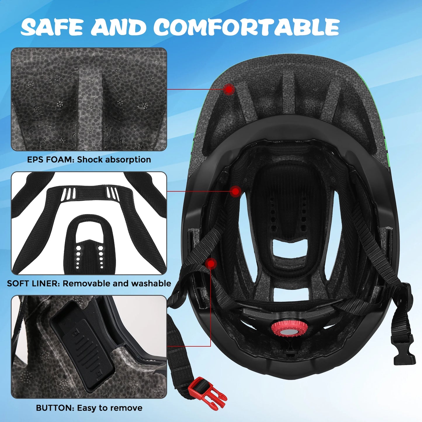 Hilitand Kids Bicycle Helmet for Sports Safety