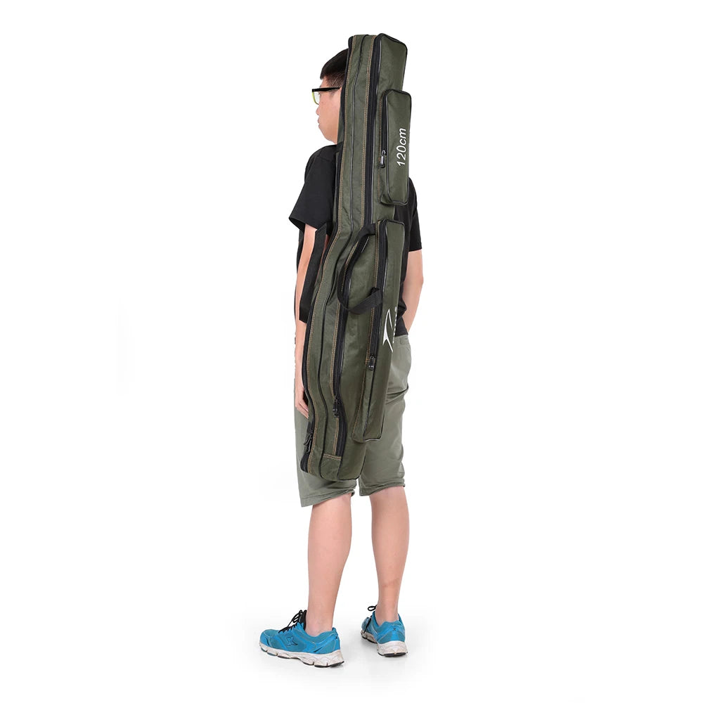 Canvas Folding Fishing Rod Carrier Bag