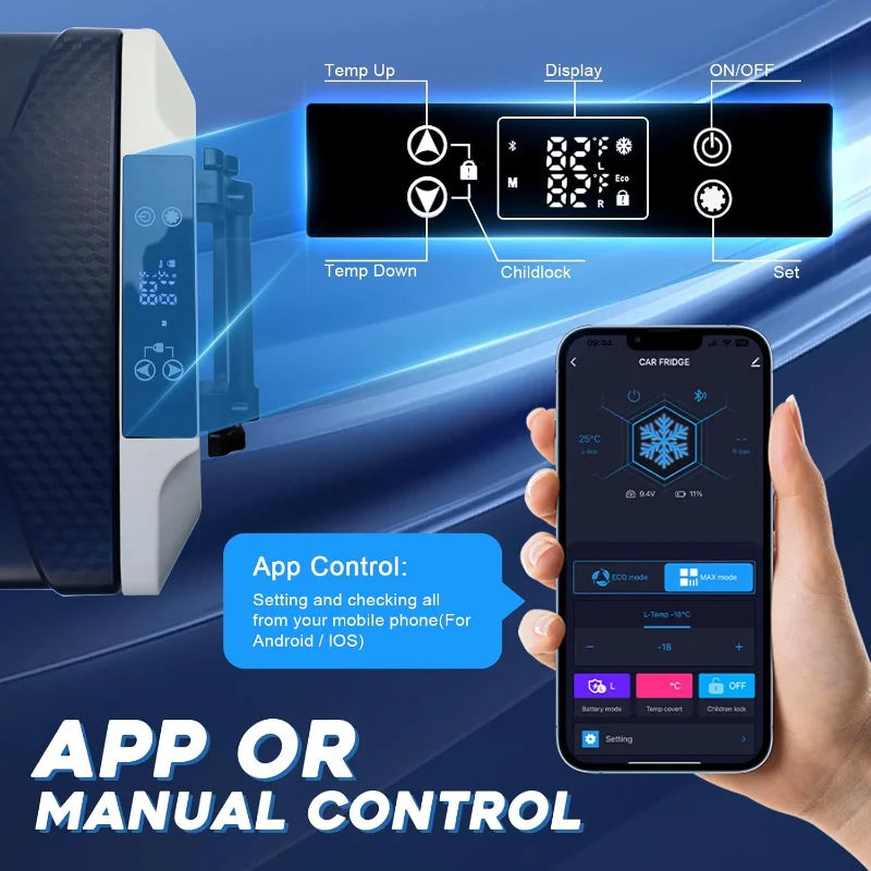 Pro Gear Sporting Goods 12V Car Refrigerator WiFi Control