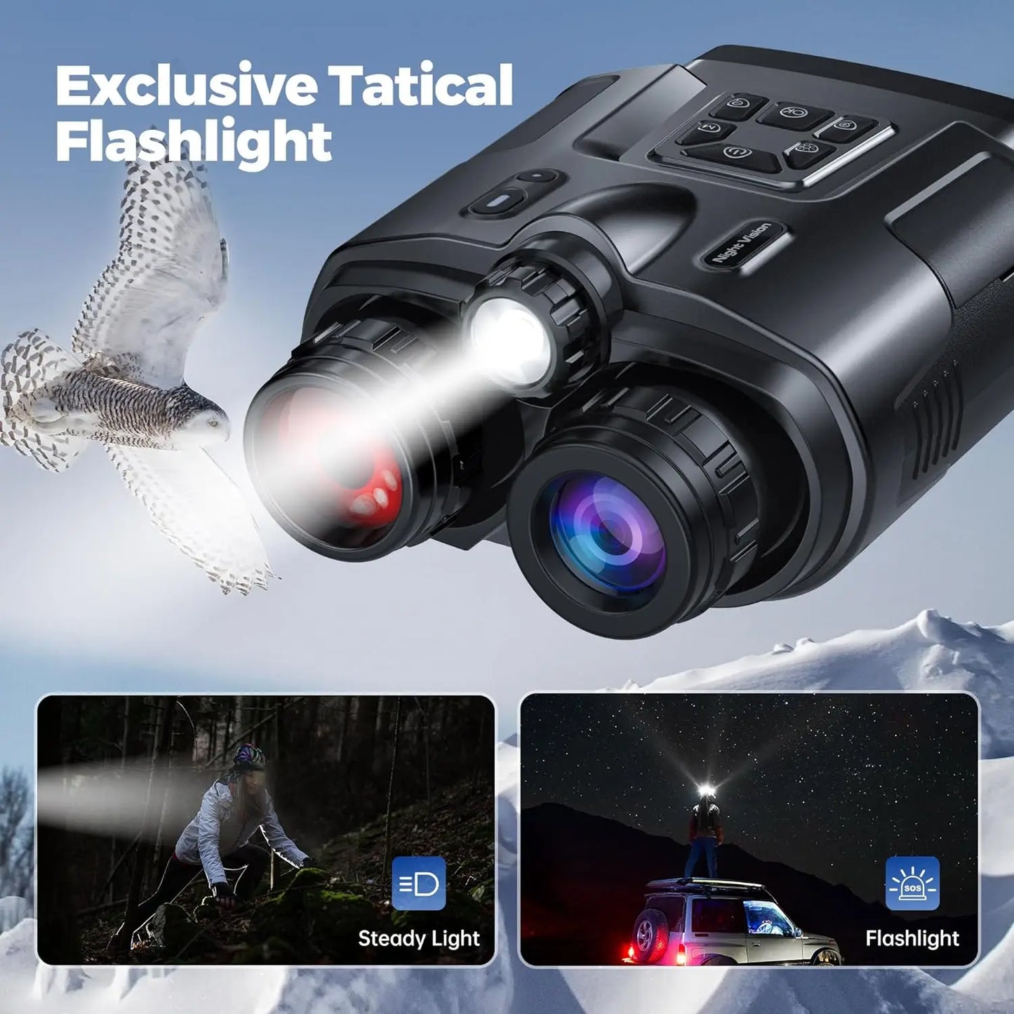 Letcmoi 4K Night Vision Binoculars Infrared Goggles