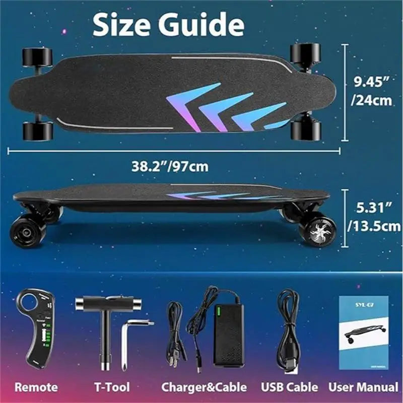 Caroma Electric Skateboard Remote Control Brushless Motor