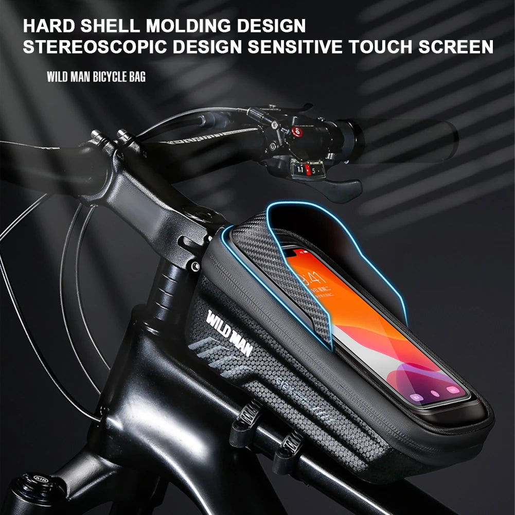 Waterproof Bike Handlebar Phone Bag Touchscreen Sun Visor