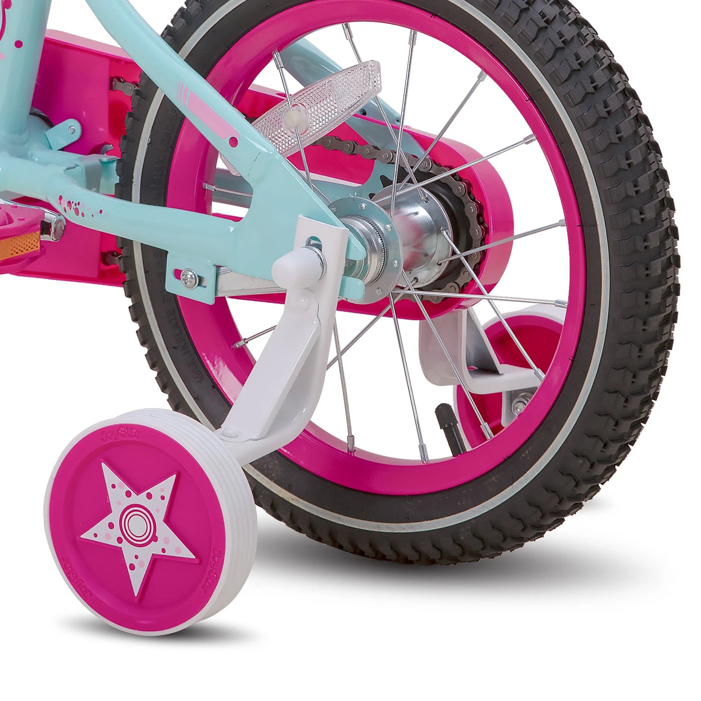 JOYSTAR Kids Bike With Training Wheels Basket Water Bottle Handbrake And Steel Frame