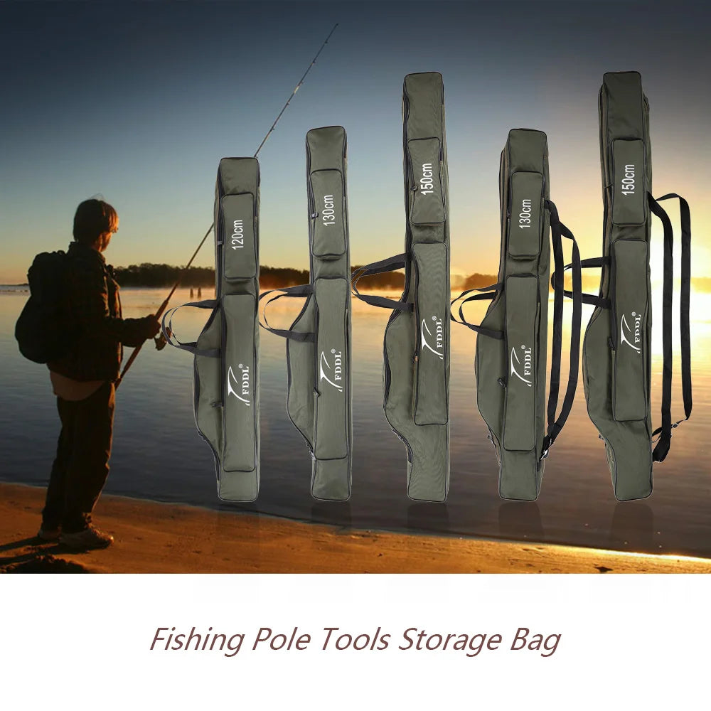 Canvas Folding Fishing Rod Carrier Bag