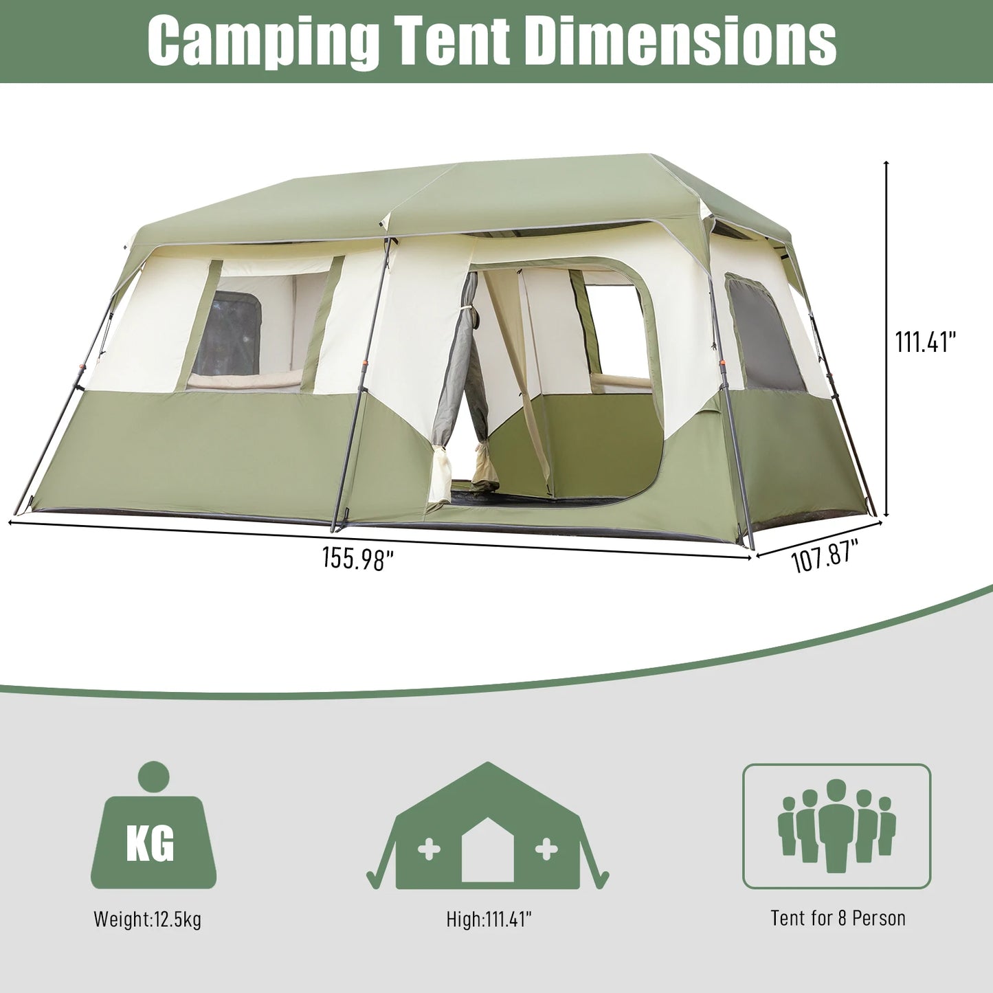 Pro Gear Sporting Goods 8 Person Camping Tent Rainfly