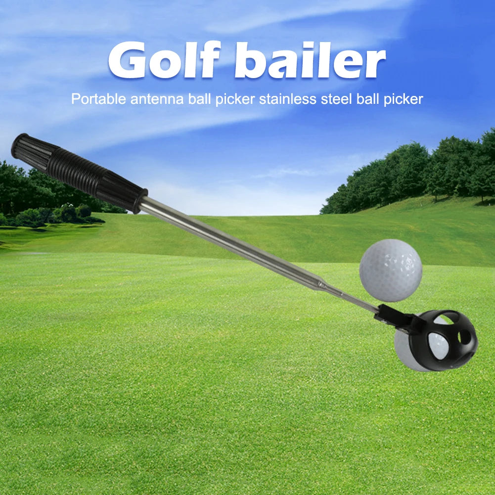 Golf Ball Pick Up Tool 8 Section Telescopic Retriever