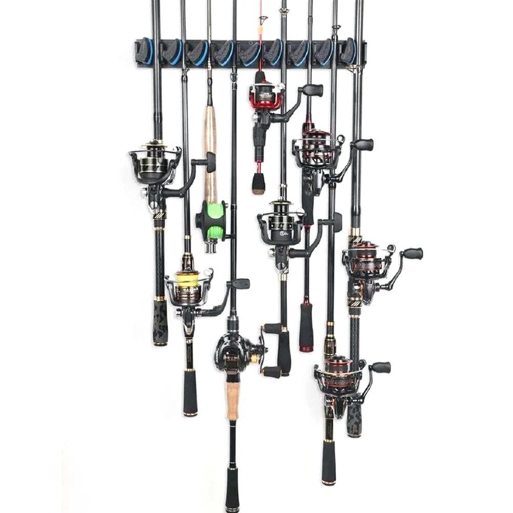 Shunmaii Wall Mounted Fishing Rod Holder For Multiple Rods