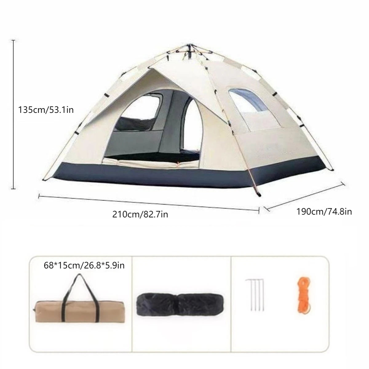Pro Gear Sporting Goods Quick Opening Outdoor Camping Tent