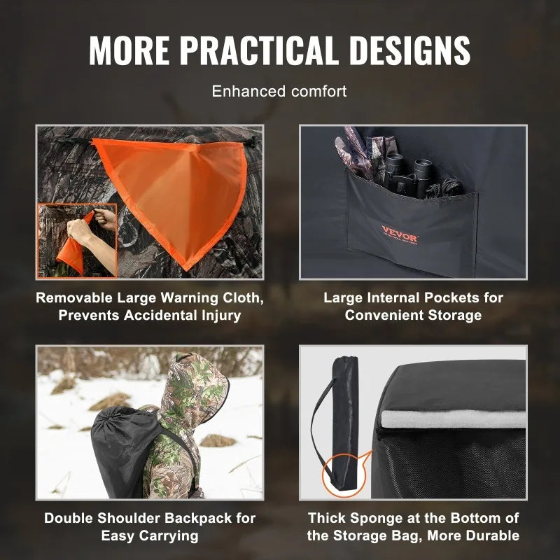 Portable 270 Degree See Through Ground Hunting Blind 1 2