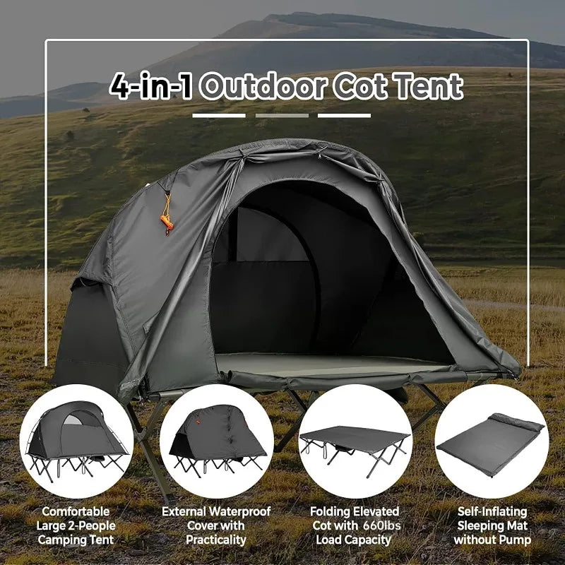 Pro Gear Sporting Goods Tangkula 2 Person Tent Cot Rainfly