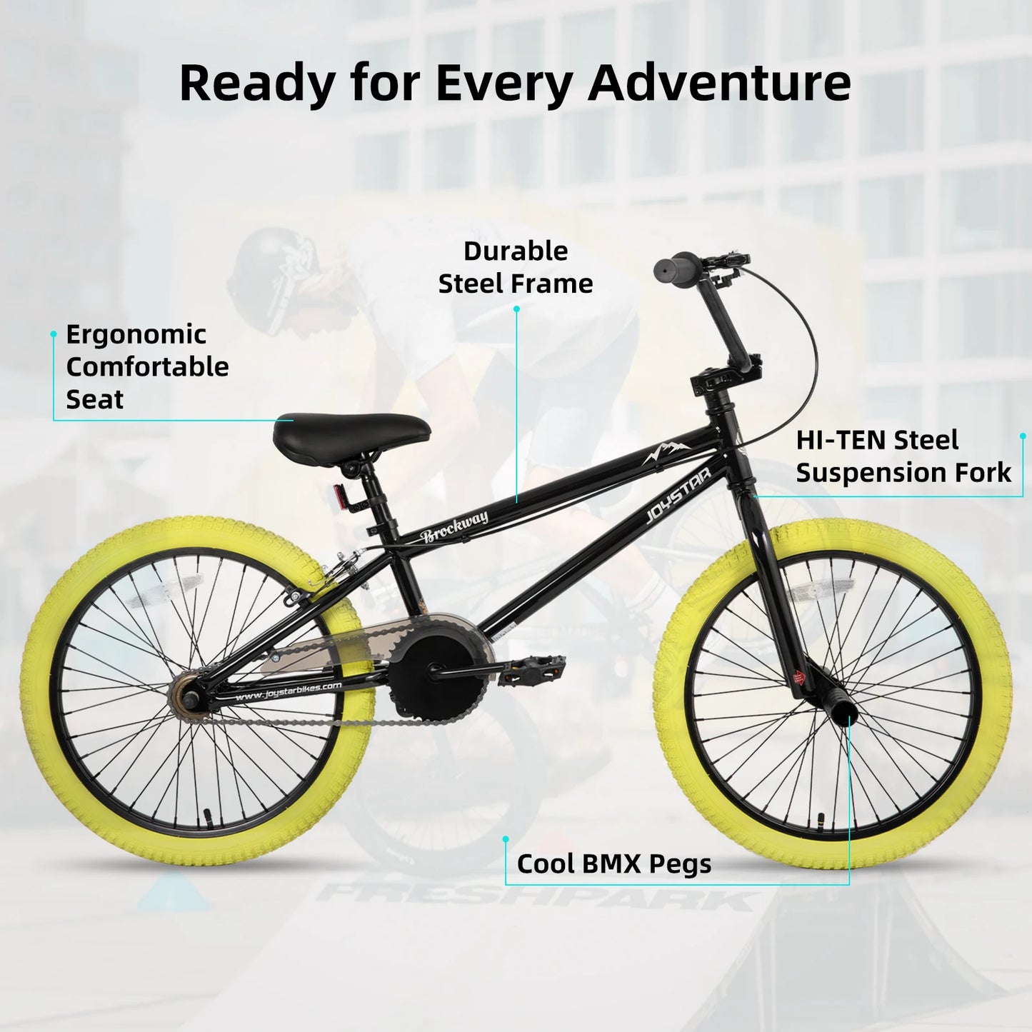 JOYSTAR Brockway Freestyle Kids BMX Bike for Beginners