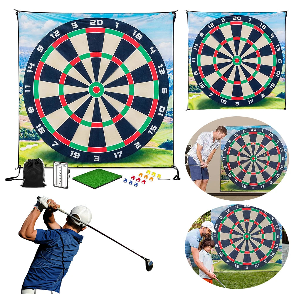 Alloet Golf Chipping Game Mat With 12 Balls For Home Office
