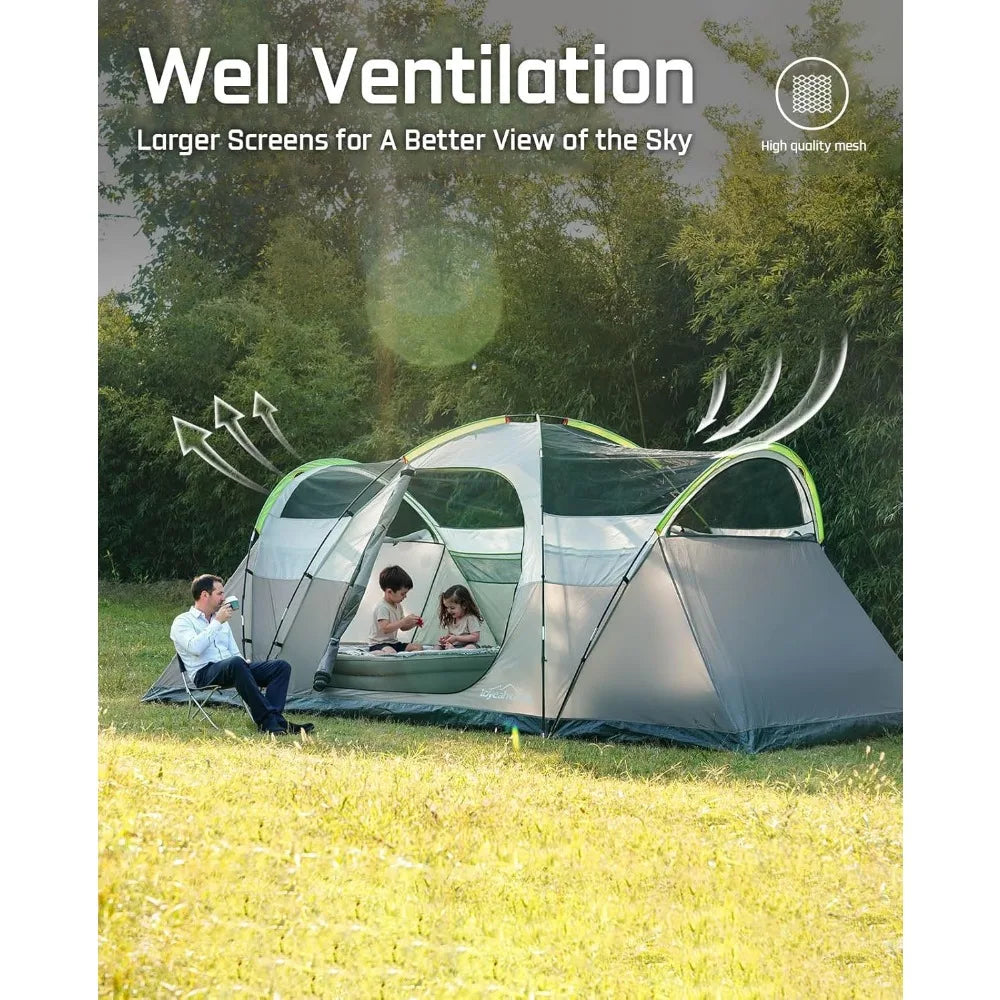 Pro Gear Sporting Goods Dome Tent With 3 Rooms Waterproof