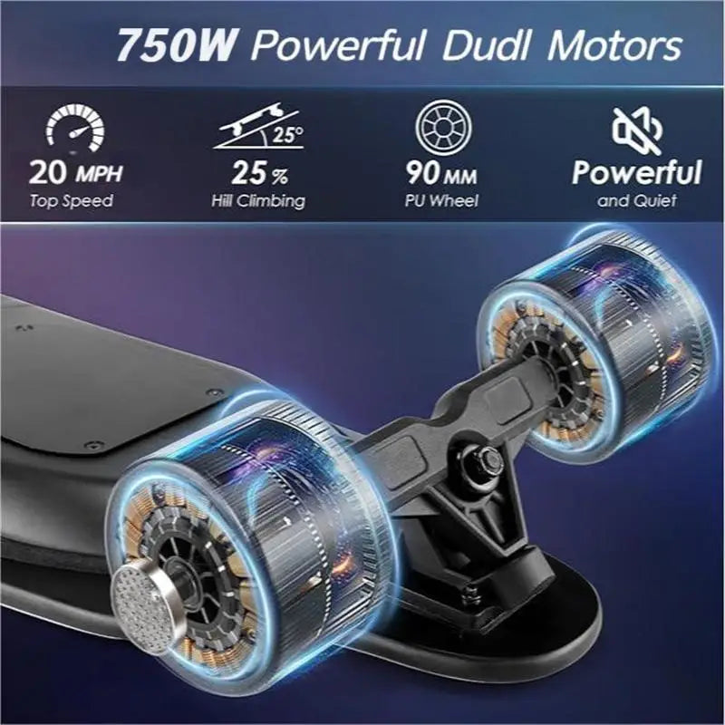 Caroma Electric Skateboard Remote Control Brushless Motor