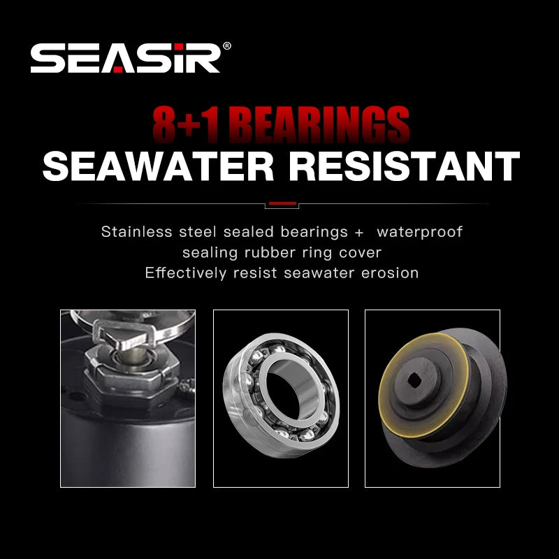 SeaSir P Series Ultralight Spinning Reel Carbon 8 1BB 9Kg
