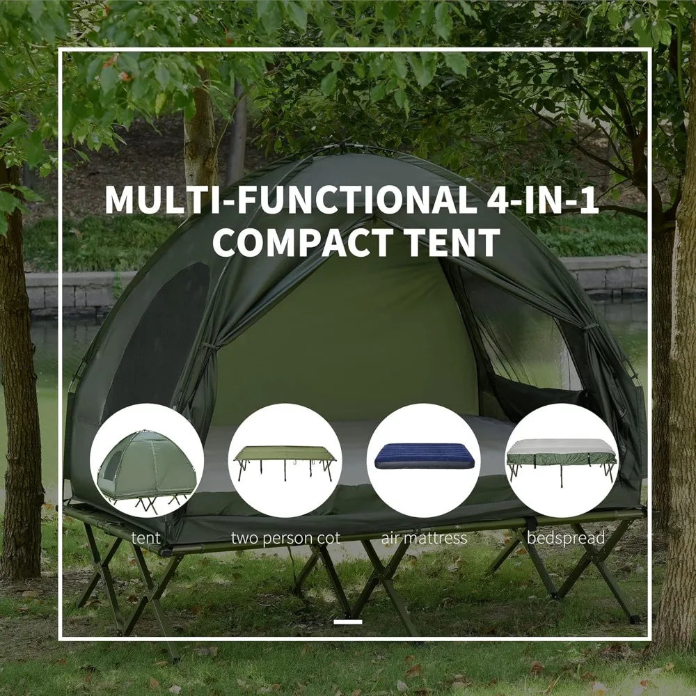 XMSJ Four In One Foldable Camping Cot Tent With Mattress