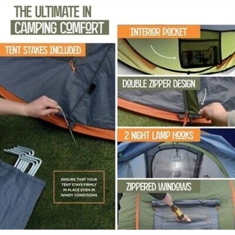 Pro Gear Sporting Goods Camping Tent Pop Up Doors Lite