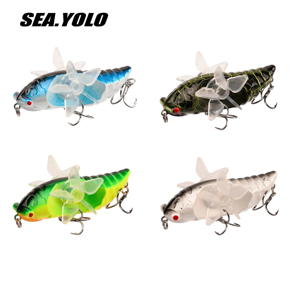 Popper Spin Fishing Lure Floating Hard Bait For Bass