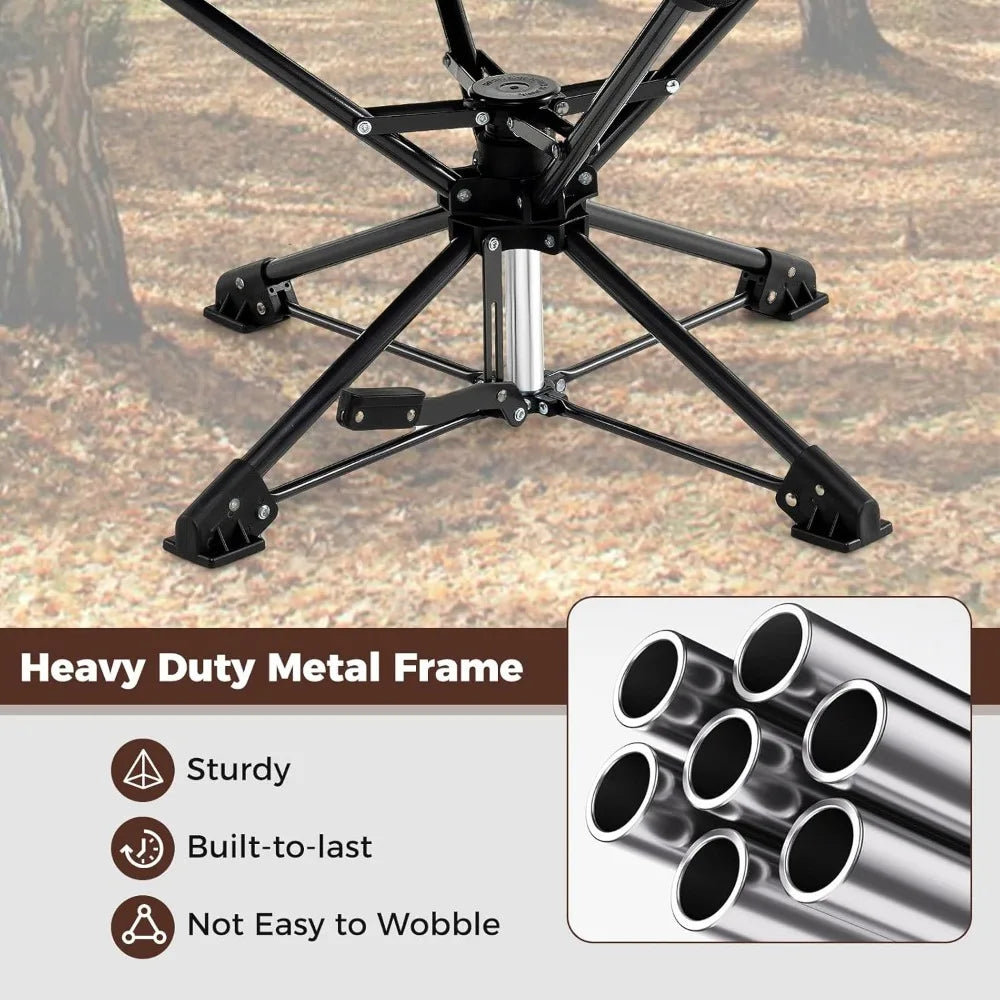 Angduo Swivel Hunting Chair Cup Holder 360 Folding Blind