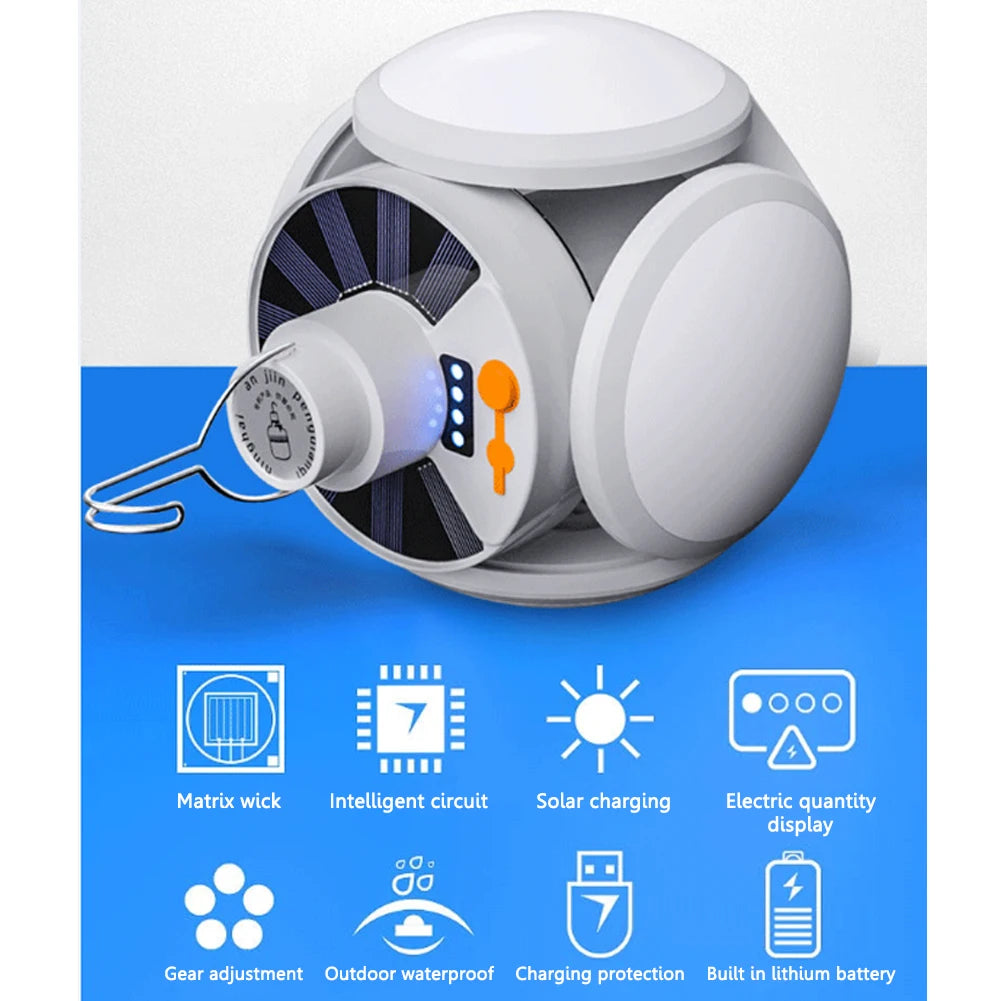 Shunmaii Rechargeable Solar LED Camping Lantern Portable