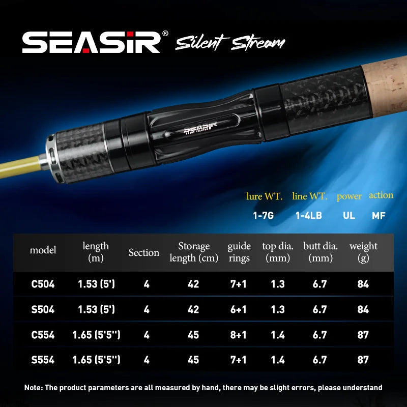 SeaSir Carbon Fiber Spinning Baitcasting Fishing Rod